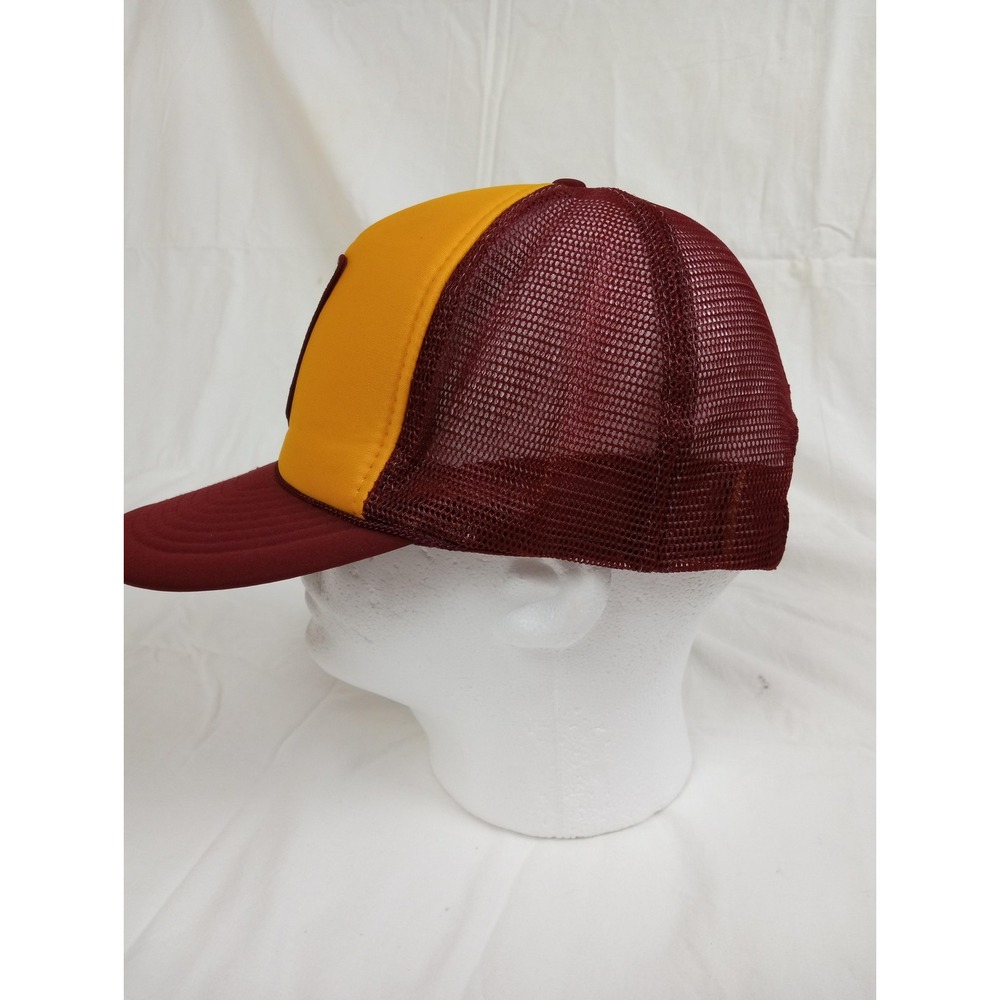 Vintage Minnesota State Patrol Hat Cap Snap Back Yellow Maroon Trucker Mens 80s - Picture 3 of 8